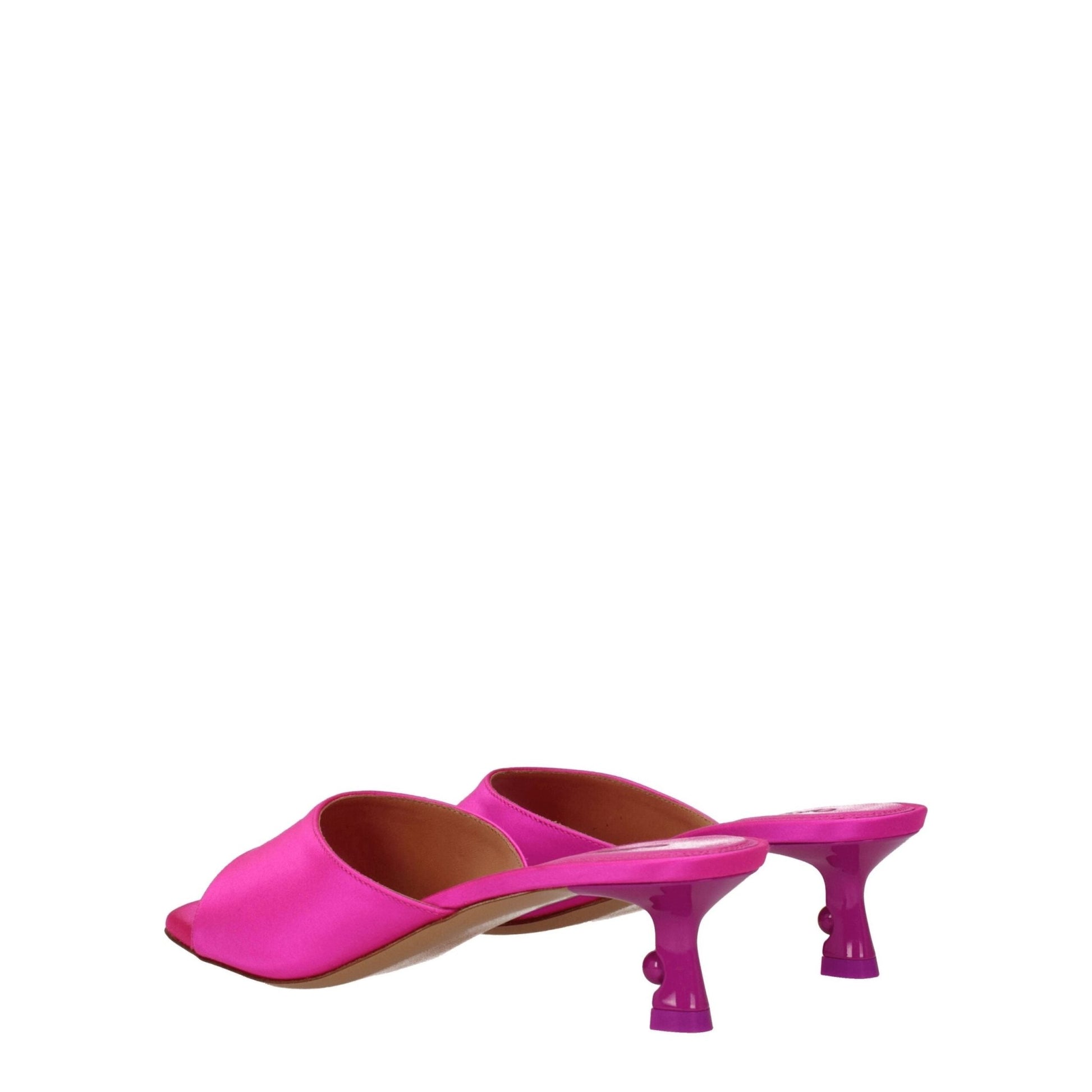 Off - White Pink Satin Stiletto Heels Sandals - SMARTMARTNZ