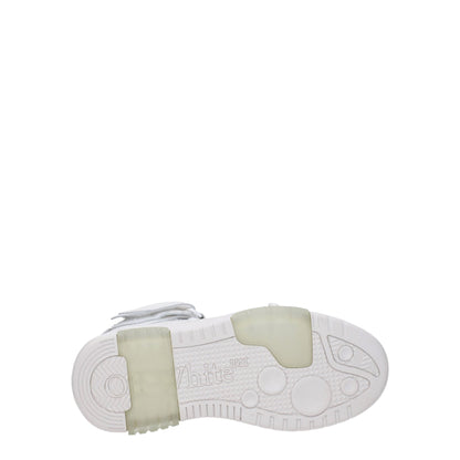 Off - White White Leather High Tops - SMARTMARTNZ
