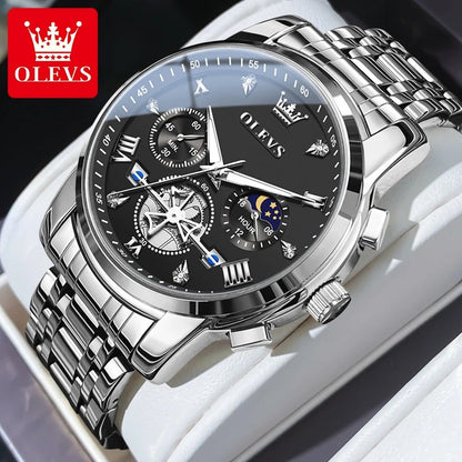 OLEVS Luxury Couple Quartz Watch Set – Waterproof, Luminous Dial, Day - Date Display – His & Her Gift Timepiece - SMARTMARTNZ