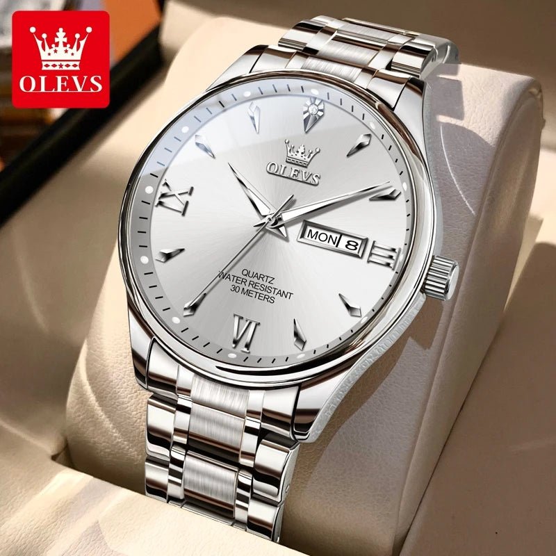OLEVS Top Brand Couple Watch – Waterproof Quartz Watches with Luminous Dial & Calendar Display for Men and Women - SMARTMARTNZ