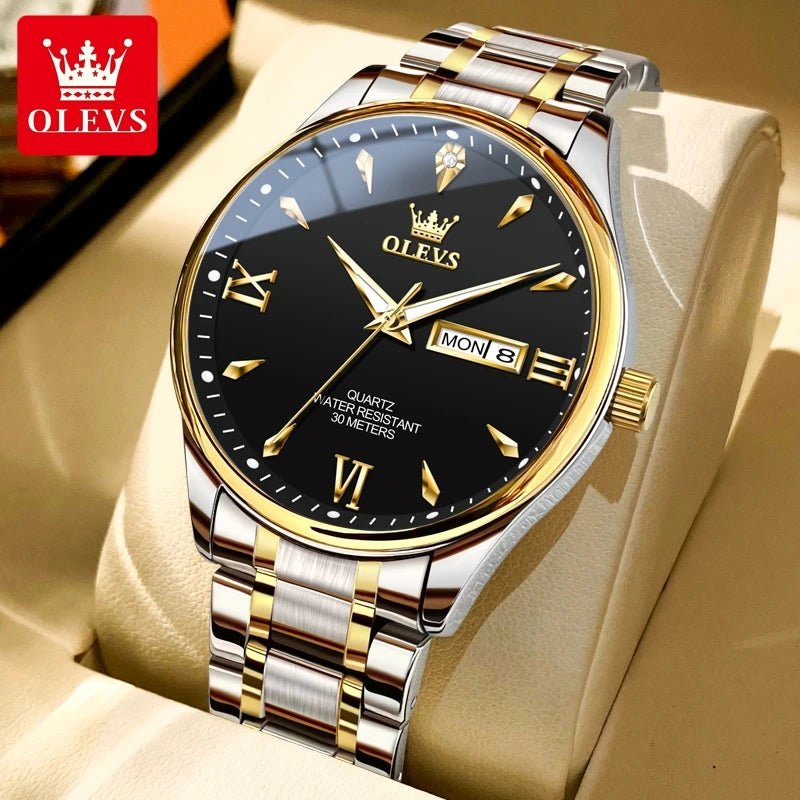 OLEVS Top Brand Couple Watch – Waterproof Quartz Watches with Luminous Dial & Calendar Display for Men and Women - SMARTMARTNZ
