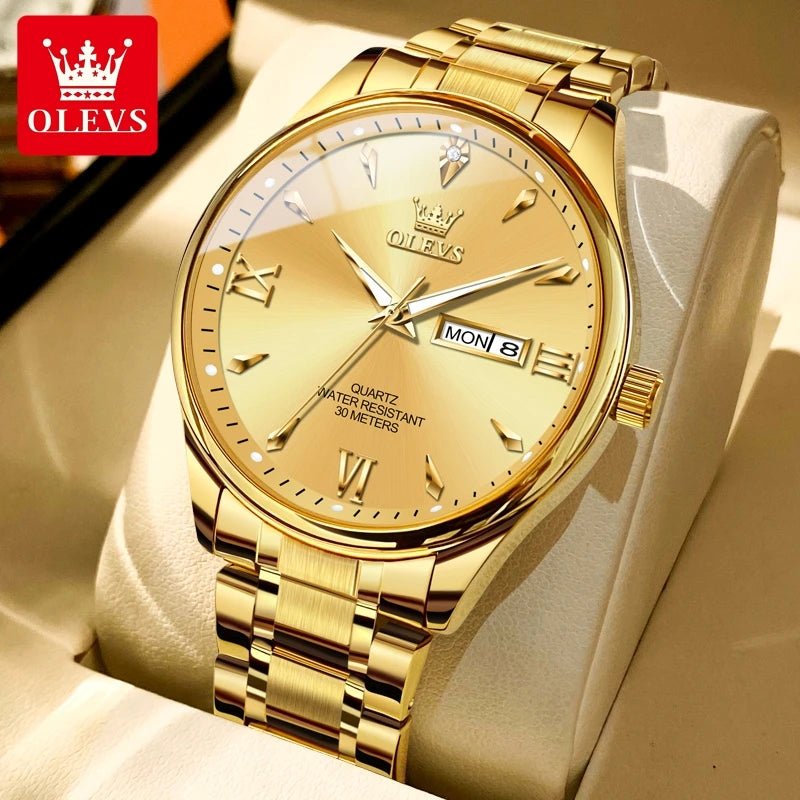 OLEVS Top Brand Couple Watch – Waterproof Quartz Watches with Luminous Dial & Calendar Display for Men and Women - SMARTMARTNZ