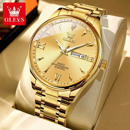OLEVS Top Brand Couple Watch – Waterproof Quartz Watches with Luminous Dial & Calendar Display for Men and Women - SMARTMARTNZ