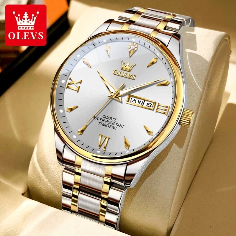 OLEVS Top Brand Couple Watch – Waterproof Quartz Watches with Luminous Dial & Calendar Display for Men and Women - SMARTMARTNZ