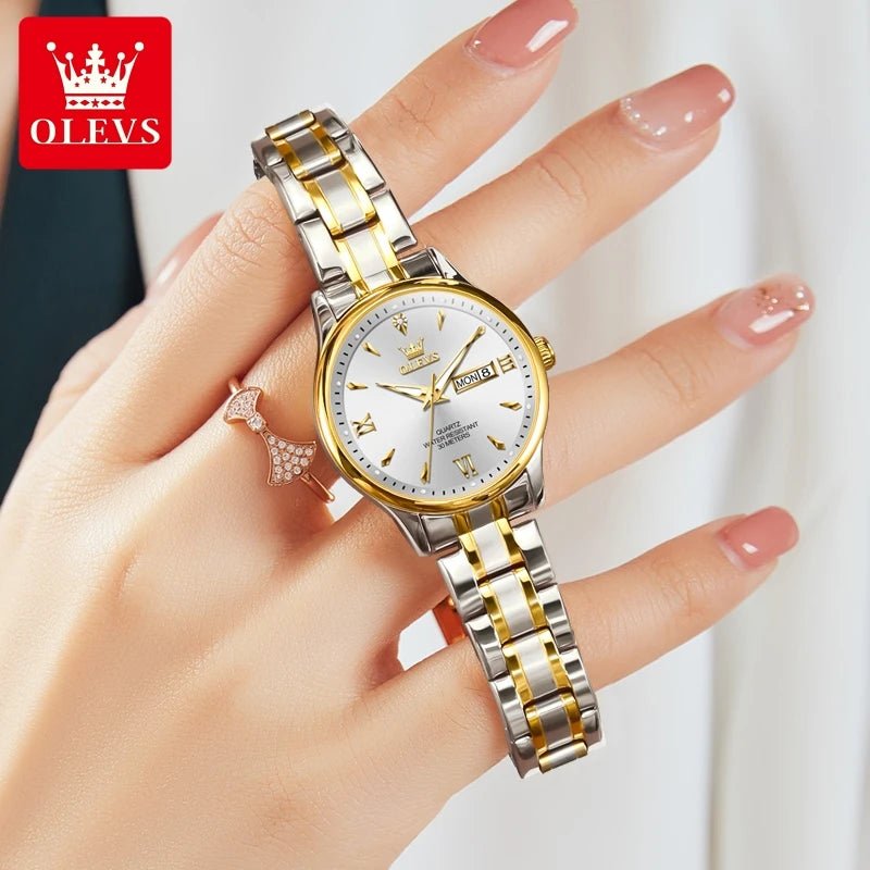 OLEVS Top Brand Couple Watch – Waterproof Quartz Watches with Luminous Dial & Calendar Display for Men and Women - SMARTMARTNZ