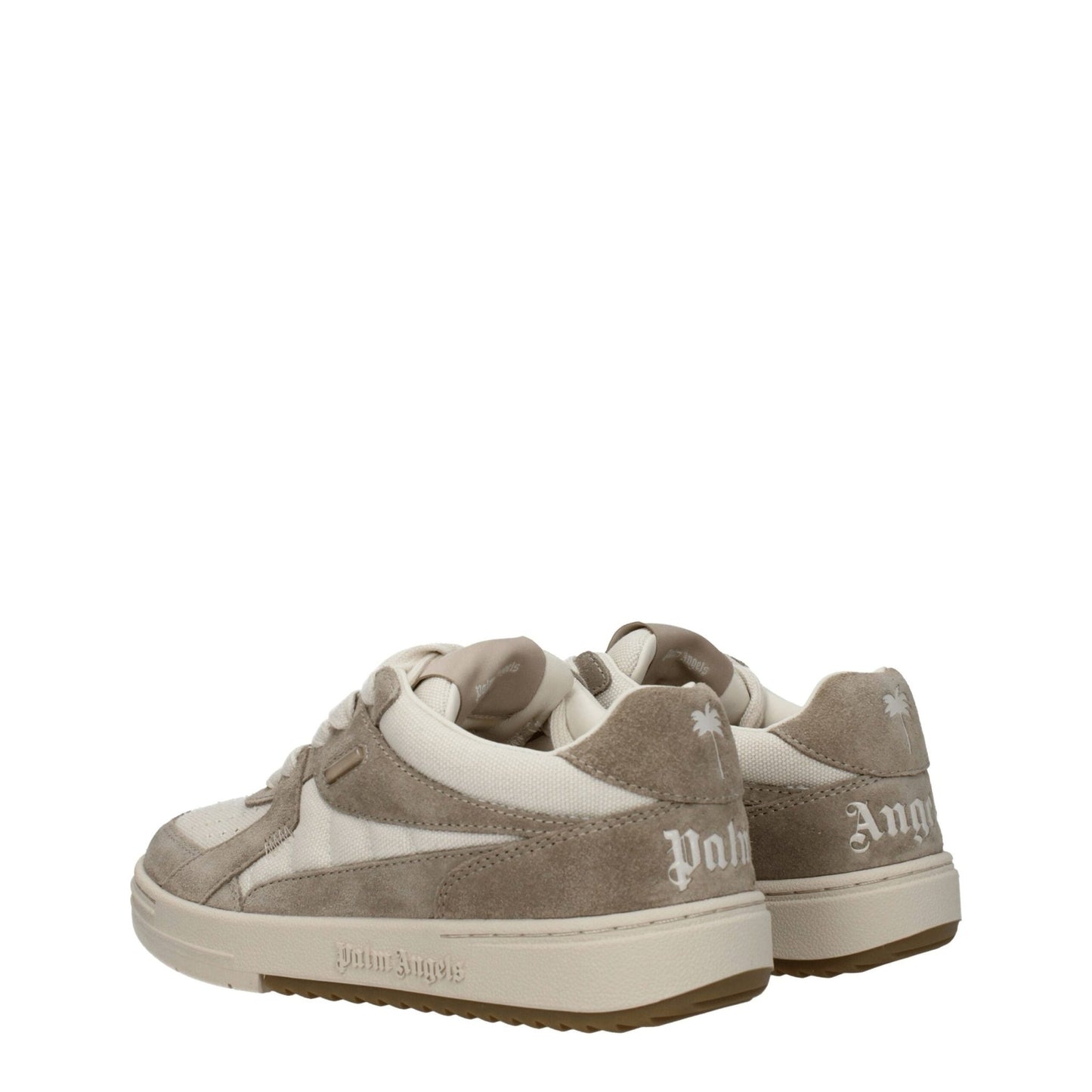 Palm Angels Beige Fabric Low Tops - SMARTMARTNZ