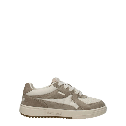 Palm Angels Beige Fabric Low Tops - SMARTMARTNZ