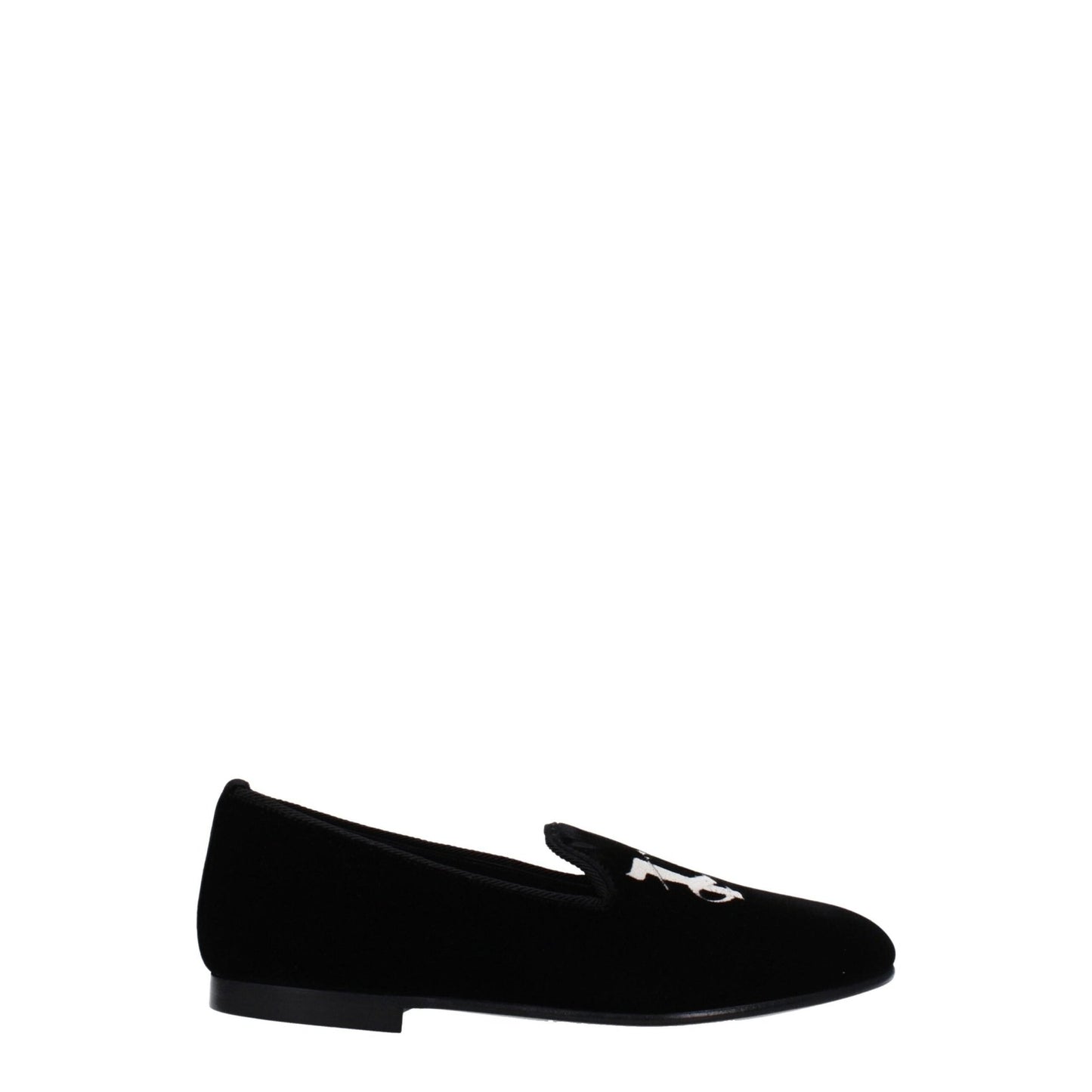 Palm Angels Black Velvet Slip - On Loafers - SMARTMARTNZ