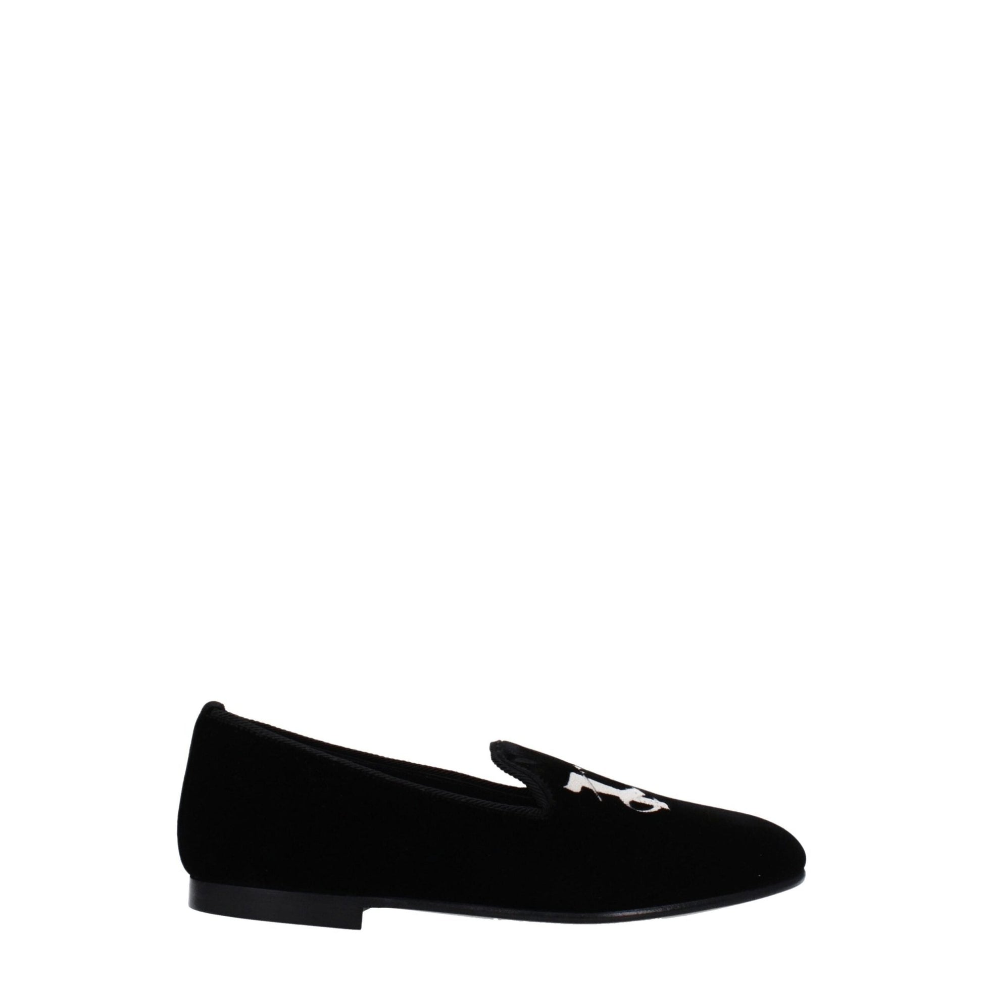 Palm Angels Black Velvet Slip - On Loafers - SMARTMARTNZ