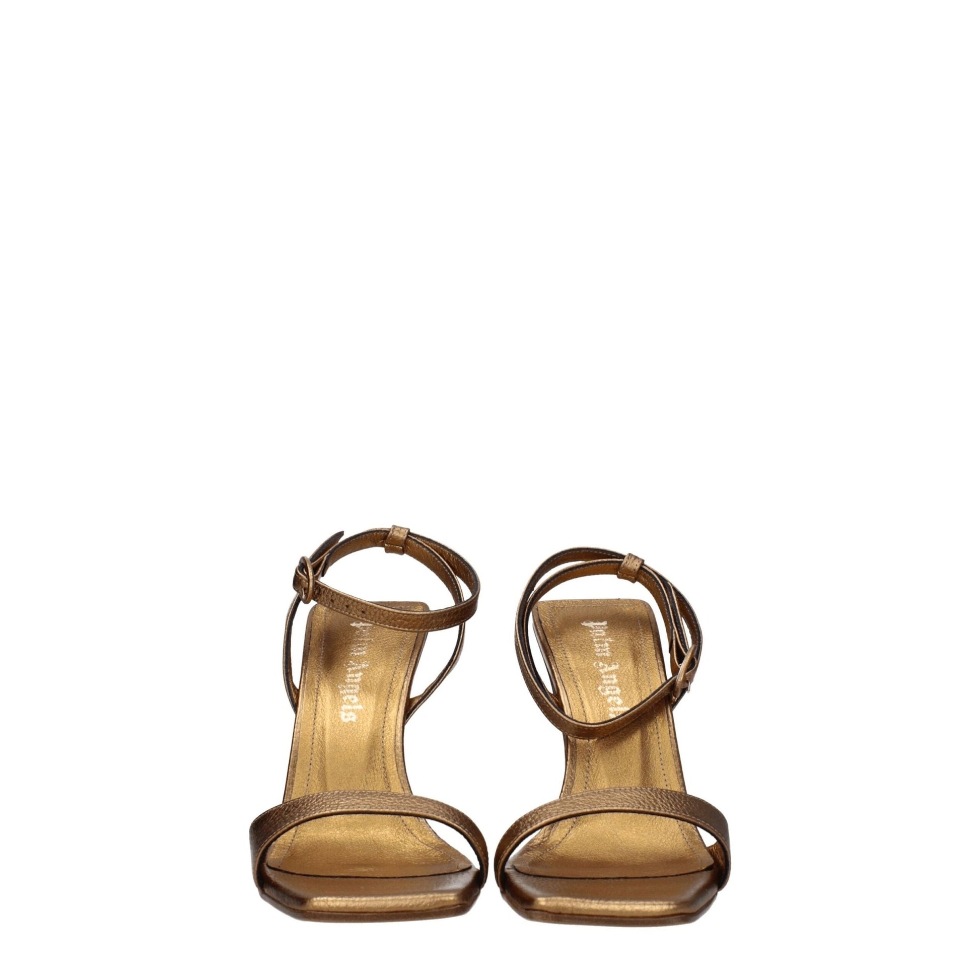 Palm Angels Gold Leather Platforms - SMARTMARTNZ