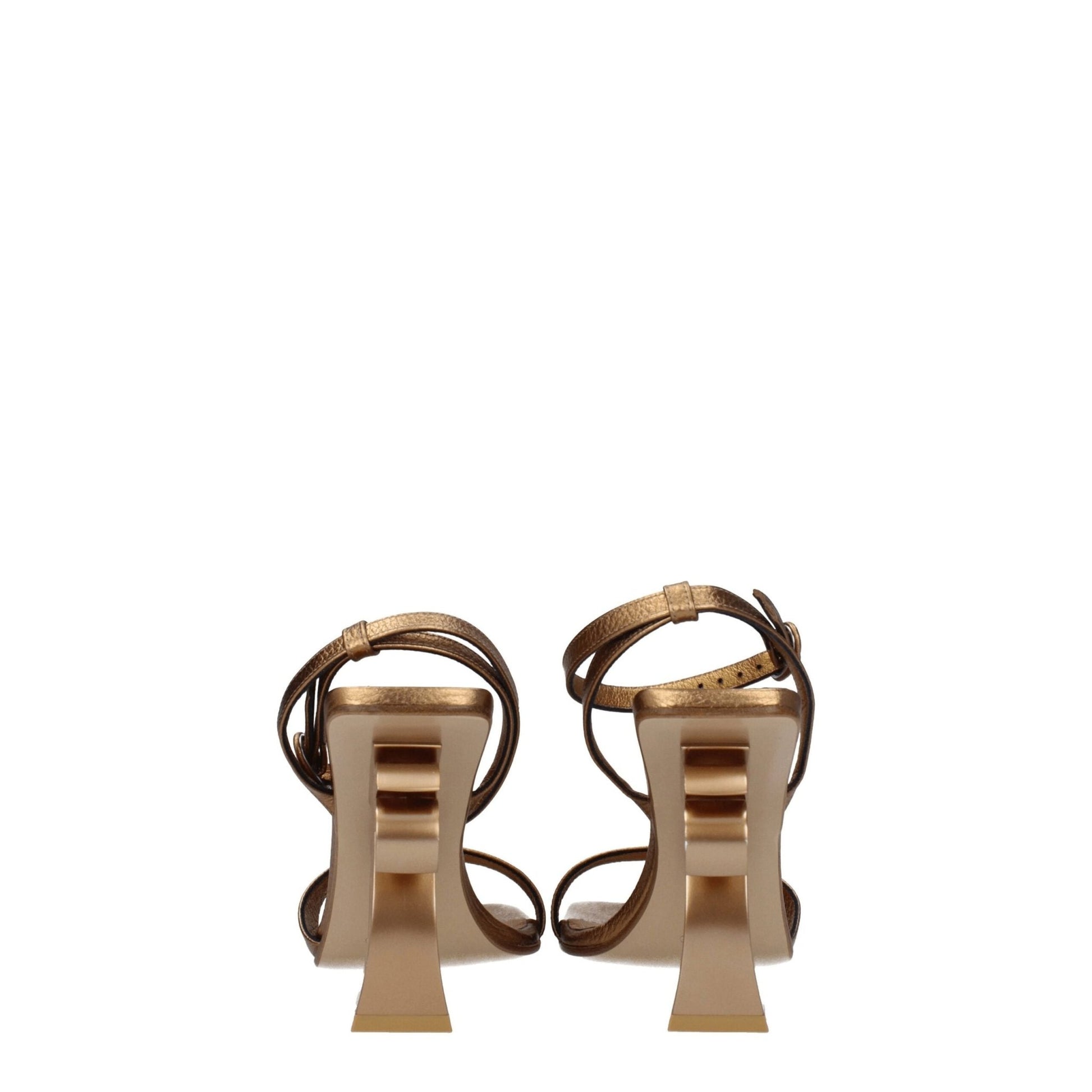Palm Angels Gold Leather Platforms - SMARTMARTNZ