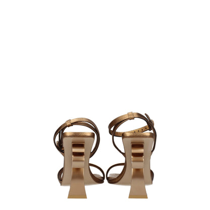 Palm Angels Gold Leather Platforms - SMARTMARTNZ