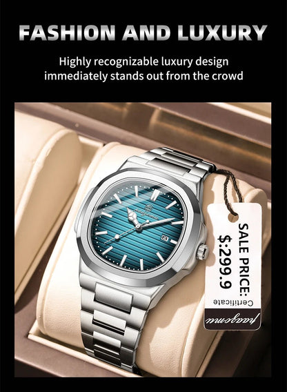 PENGAGAR Men’s Square Quartz Watch - SMARTMARTNZ