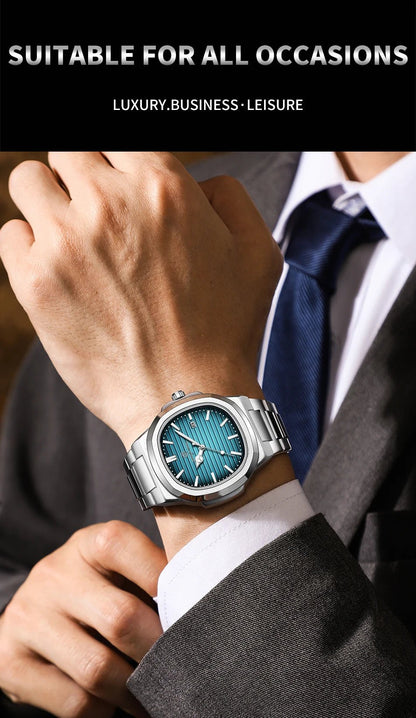 PENGAGAR Men’s Square Quartz Watch - SMARTMARTNZ