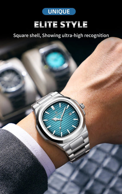 PENGAGAR Men’s Square Quartz Watch - SMARTMARTNZ