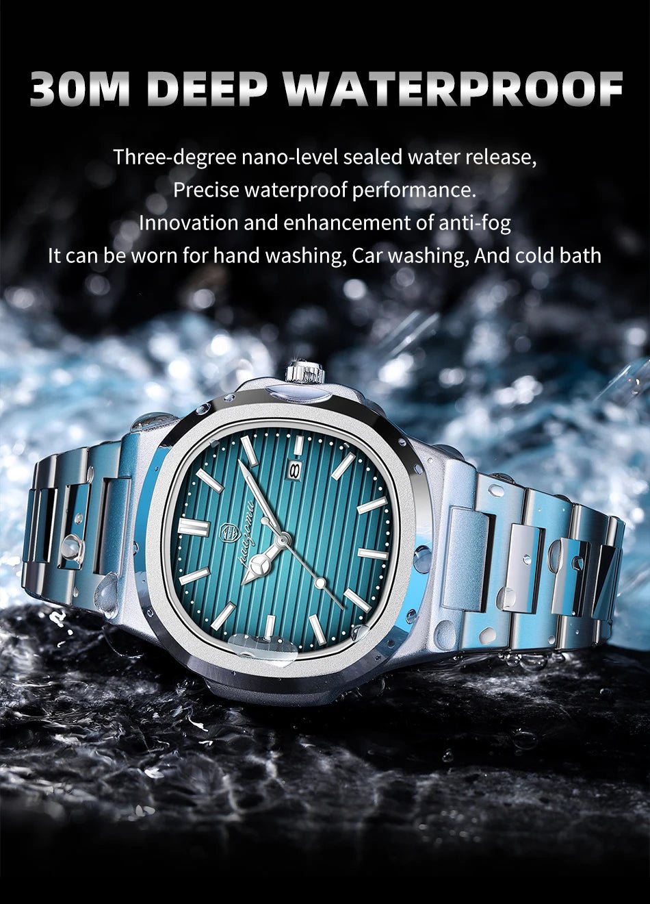 PENGAGAR Men’s Square Quartz Watch - SMARTMARTNZ