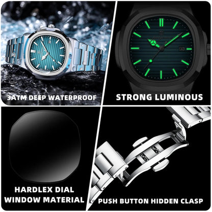 PENGAGAR Men’s Square Quartz Watch - SMARTMARTNZ