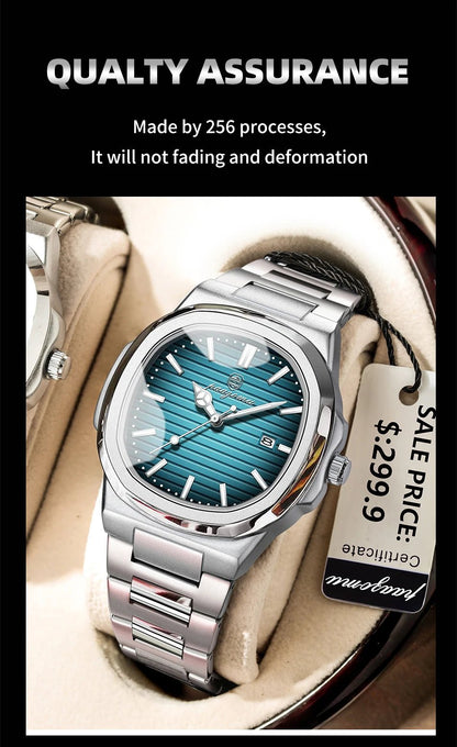 PENGAGAR Men’s Square Quartz Watch - SMARTMARTNZ