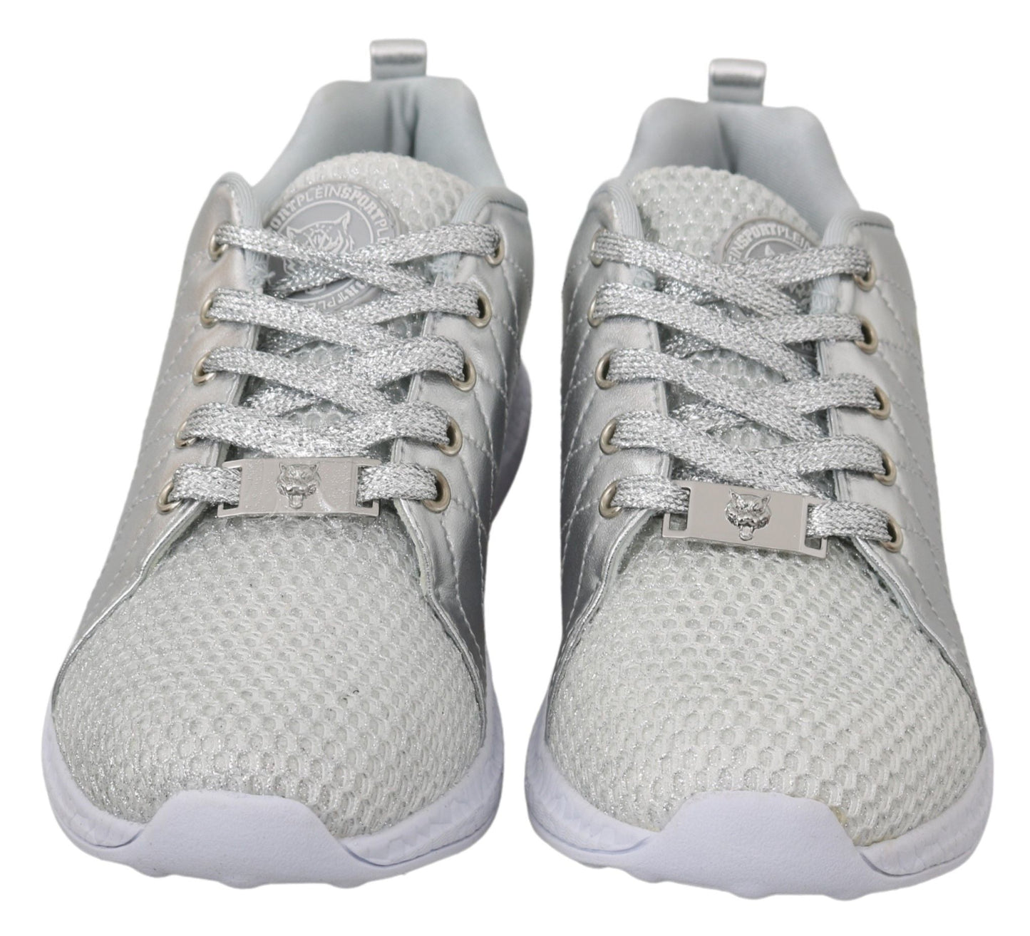 Philipp Plein Gisella Silver Polyester Sneakers Shoes - SMARTMARTNZ