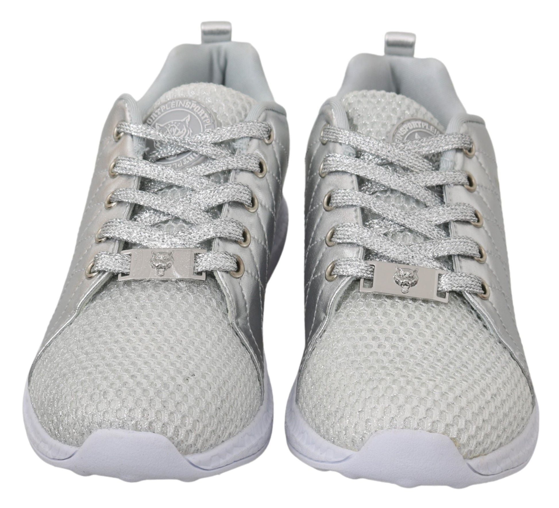 Philipp Plein Gisella Silver Polyester Sneakers Shoes - SMARTMARTNZ