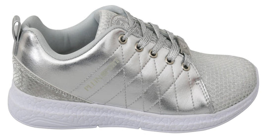Philipp Plein Gisella Silver Polyester Sneakers Shoes - SMARTMARTNZ
