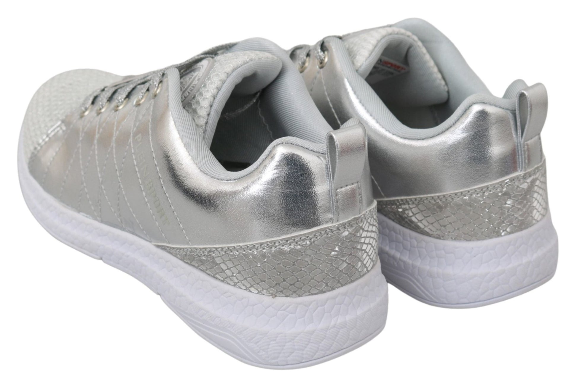 Philipp Plein Gisella Silver Polyester Sneakers Shoes - SMARTMARTNZ