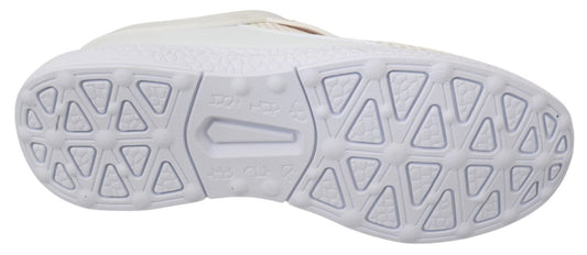 Philipp Plein White Pink Polyester Becky Sneakers Shoes - SMARTMARTNZ