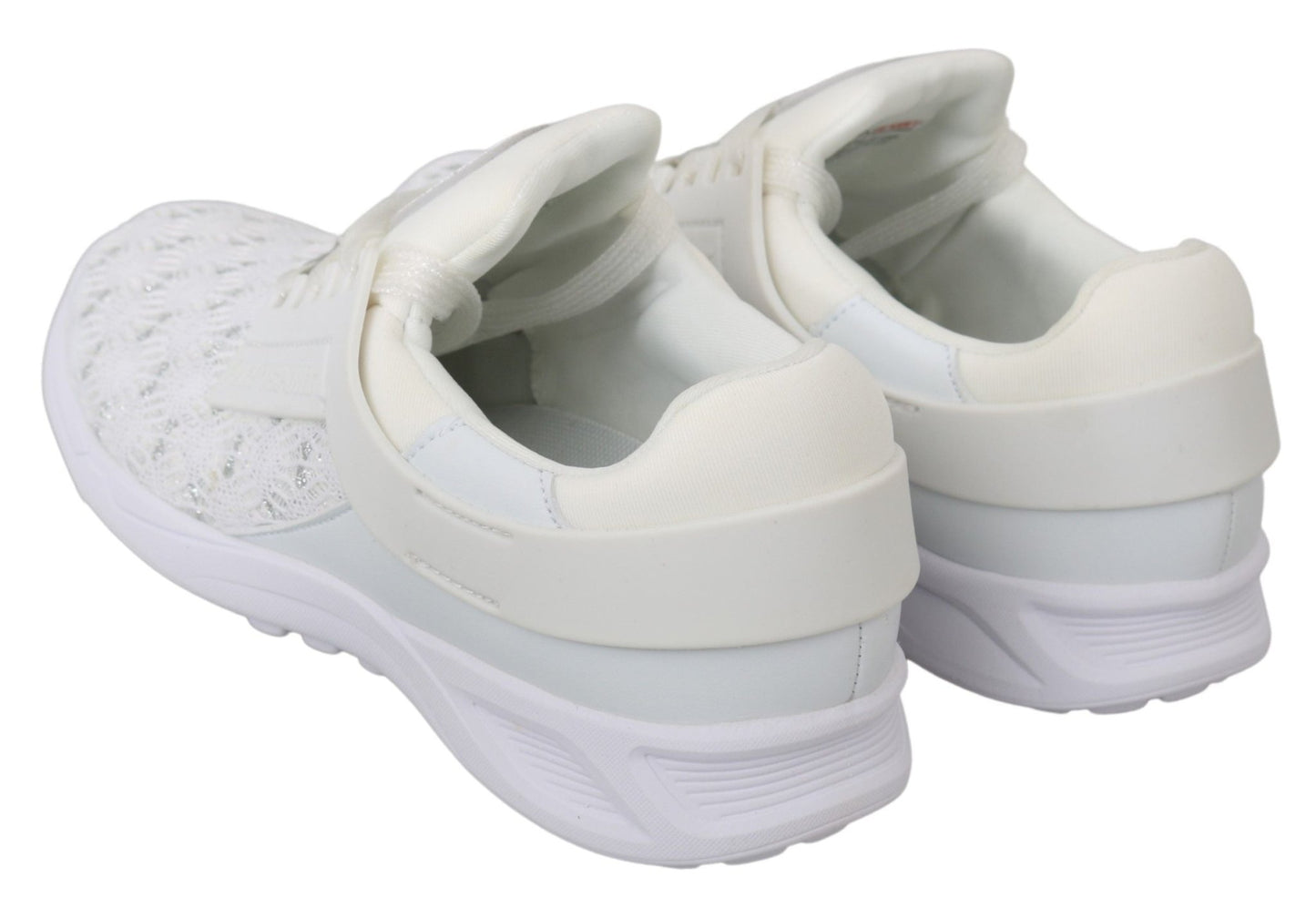 Philipp Plein White Polyester Casual Sneakers Shoes - SMARTMARTNZ