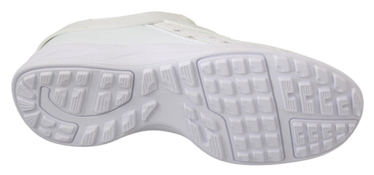 Philipp Plein White Polyester Casual Sneakers Shoes - SMARTMARTNZ