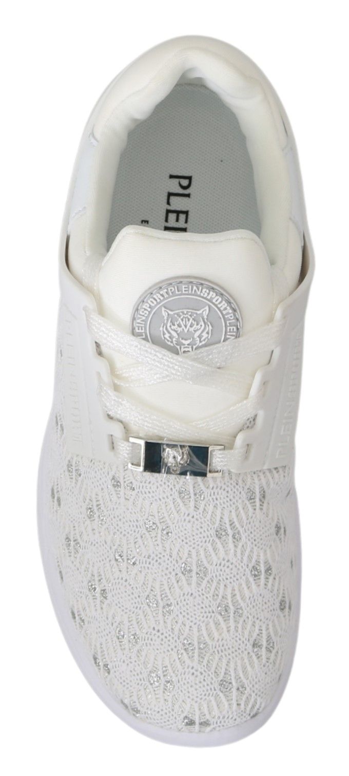 Philipp Plein White Polyester Casual Sneakers Shoes - SMARTMARTNZ
