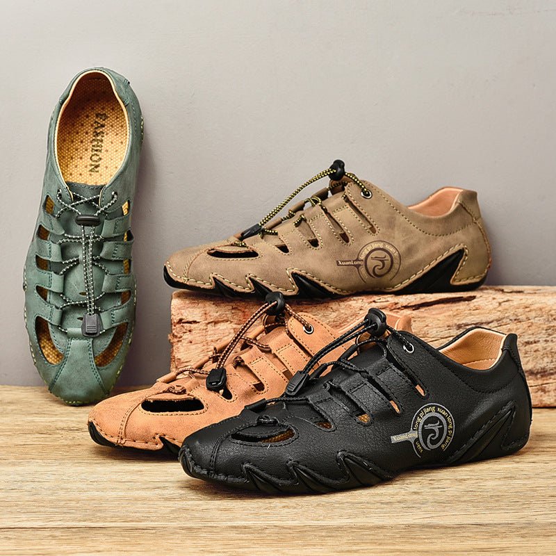 Plus Size Men’s Hollow Beach Sandals – Casual Comfort - SMARTMARTNZ