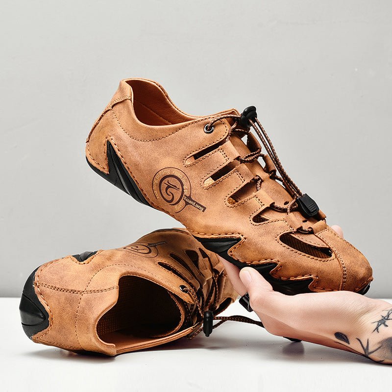 Plus Size Men’s Hollow Beach Sandals – Casual Comfort - SMARTMARTNZ