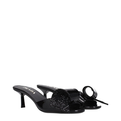 Prada Black Leather Sandals - SMARTMARTNZ