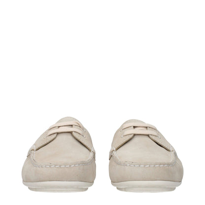 Prada Gray Leather Slip - On Loafers - SMARTMARTNZ