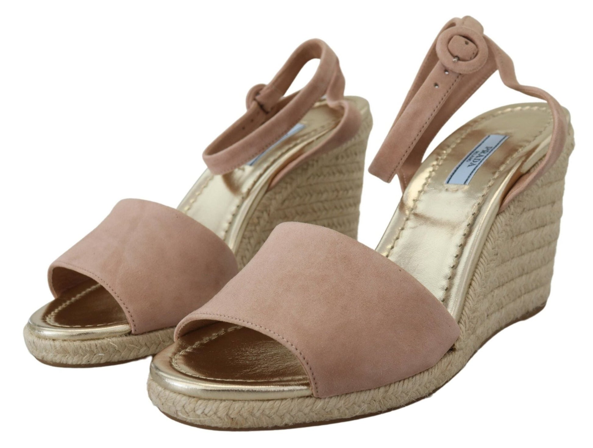 Prada Pink Suede Leather Ankle Strap Sandals - SMARTMARTNZ