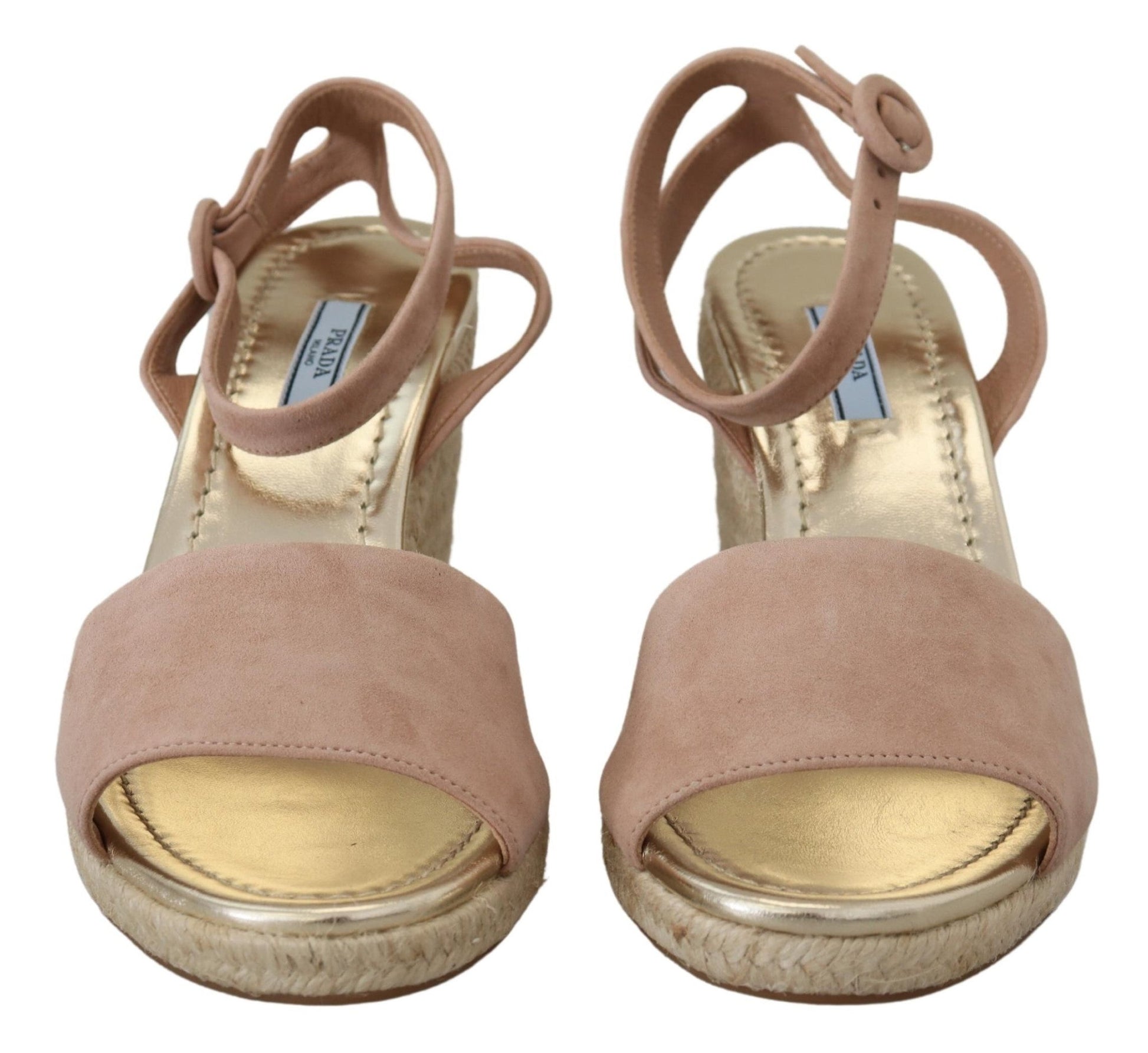 Prada Pink Suede Leather Ankle Strap Sandals - SMARTMARTNZ