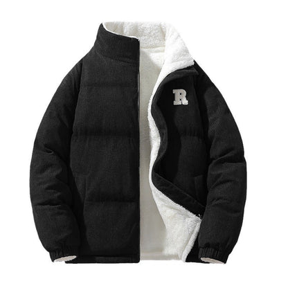 Premium Men’s Double - Sided Overcoat – Faux Cashmere Stand Collar - SMARTMARTNZ