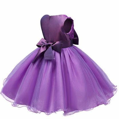 Princess Flower Girl Dress Summer Tutu Wedding Birthday Party Dresses - SMARTMARTNZ