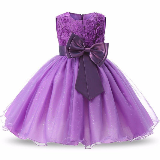 Princess Flower Girl Dress Summer Tutu Wedding Birthday Party Dresses - SMARTMARTNZ