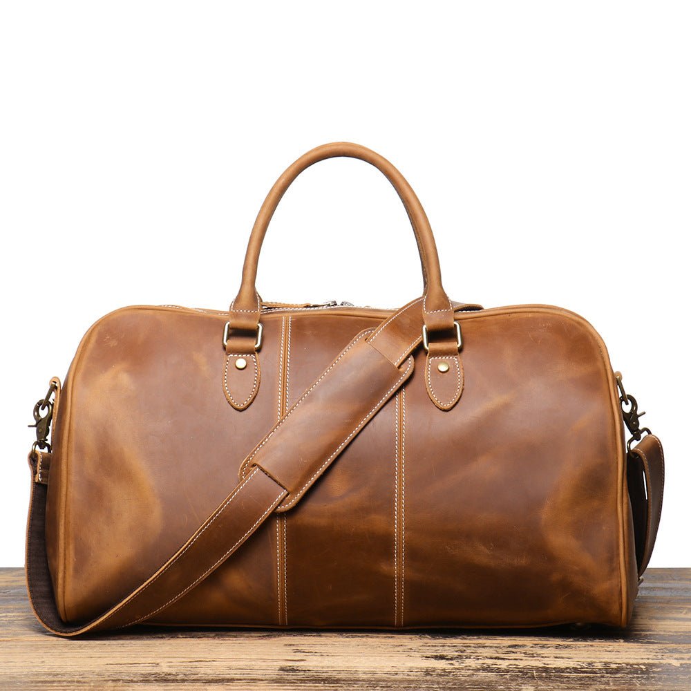 Retro New Men's Genuine Leather Portable Travel Bag - SMARTMARTNZ