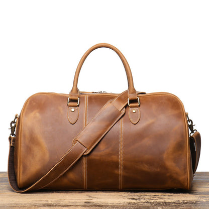 Retro New Men's Genuine Leather Portable Travel Bag - SMARTMARTNZ
