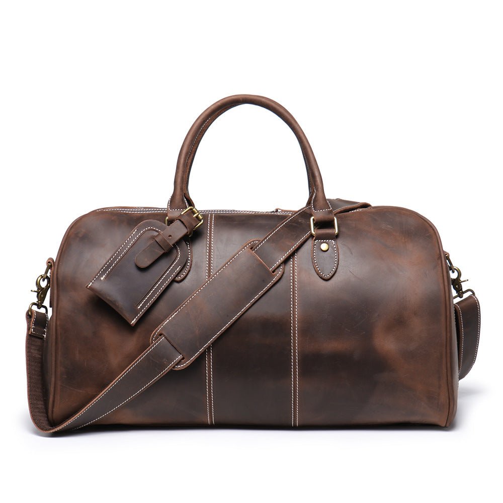 Retro New Men's Genuine Leather Portable Travel Bag - SMARTMARTNZ