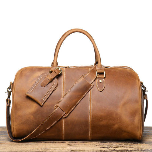 Retro New Men's Genuine Leather Portable Travel Bag - SMARTMARTNZ