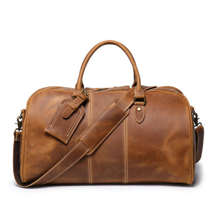 Retro New Men's Genuine Leather Portable Travel Bag - SMARTMARTNZ