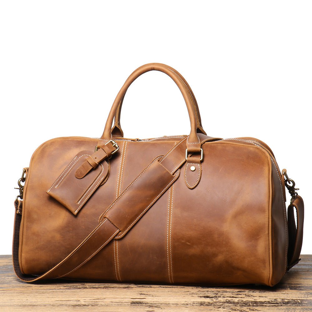 Retro New Men's Genuine Leather Portable Travel Bag - SMARTMARTNZ