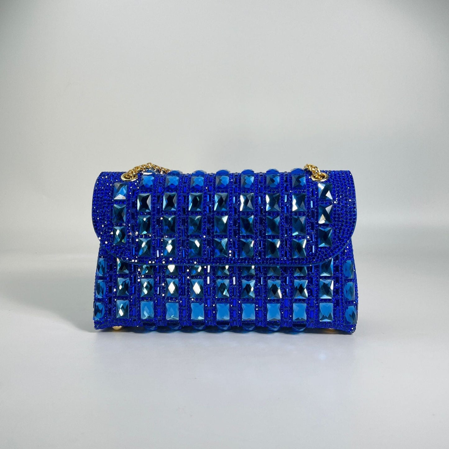 “Rhinestone Glass Clutch with Chain – Elegant & Dazzling” - SMARTMARTNZ