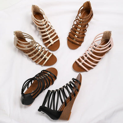 Roman Style Wedge Sandals – Women’s Summer Pick Lightweight • Secure Fit • Travel in Style - SMARTMARTNZ