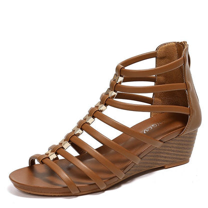 Roman Style Wedge Sandals – Women’s Summer Pick Lightweight • Secure Fit • Travel in Style - SMARTMARTNZ