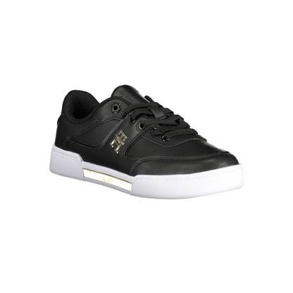 Tommy Hilfiger Black Leather Women Sneaker - SMARTMARTNZ