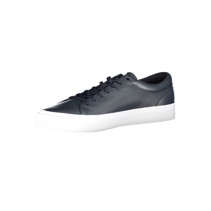 Tommy Hilfiger Blue Leather Men Sneaker - SMARTMARTNZ